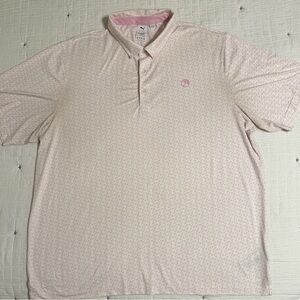 Puma Light Pink Patterned Polo Shirt